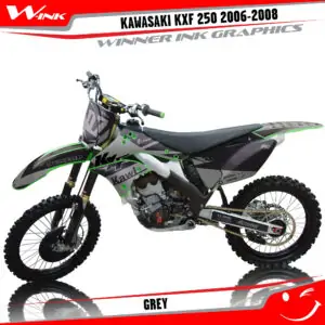 Kawasaki-KXF-250-2006-2007-2008-graphics-kit-and-decals-Grey
