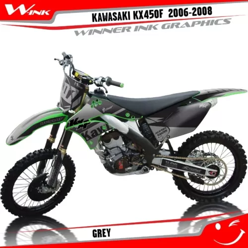 Kawasaki-KXF-450-2006-2007-2008-graphics-kit-and-decals-Grey