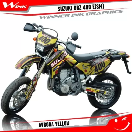 Suzuki-DRZ-400-E-SM-graphics-kit-and-decals-Avrora-Yellow
