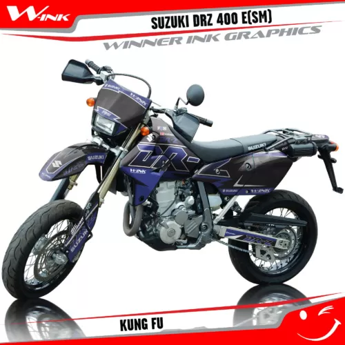 Suzuki-DRZ-400-E-SM-graphics-kit-and-decals-Kung-Fu
