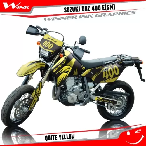 Suzuki-DRZ-400-E-SM-graphics-kit-and-decals-Quiet-Yellow