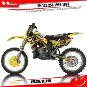 Suzuki-RM-125-250 1996-1997-1998-graphics-kit-and-decals-Avrora-Yellow
