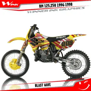Suzuki-RM-125-250 1996-1997-1998-graphics-kit-and-decals-Blast-Wave
