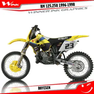 Suzuki-RM-125-250 1996-1997-1998-graphics-kit-and-decals-Boyesen