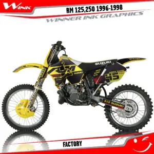Suzuki-RM-125-250 1996-1997-1998-graphics-kit-and-decals-Factory