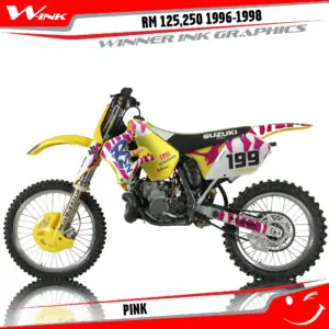 Suzuki-RM-125-250 1996-1997-1998-graphics-kit-and-decals-Pink