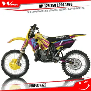 Suzuki-RM-125-250 1996-1997-1998-graphics-kit-and-decals-Purple-Haze