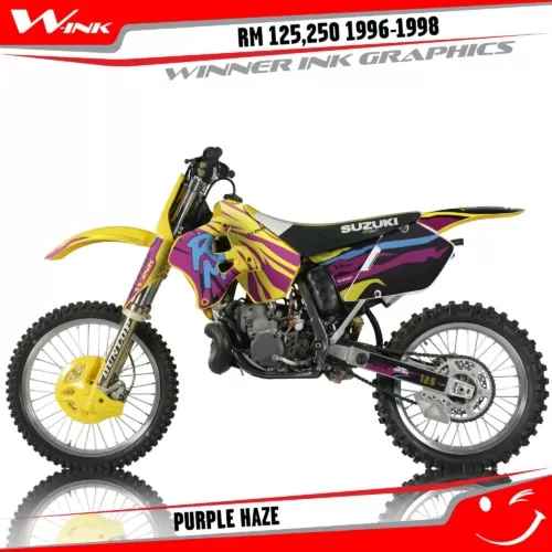 Suzuki-RM-125-250 1996-1997-1998-graphics-kit-and-decals-Purple-Haze