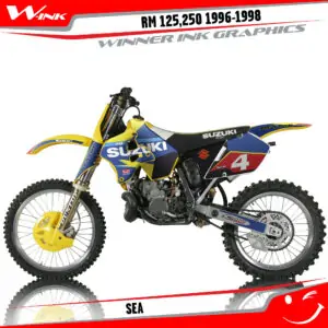 Suzuki-RM-125-250 1996-1997-1998-graphics-kit-and-decals-Sea