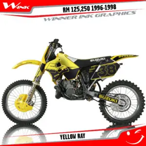 Suzuki-RM-125-250 1996-1997-1998-graphics-kit-and-decals-Yellow-Ray