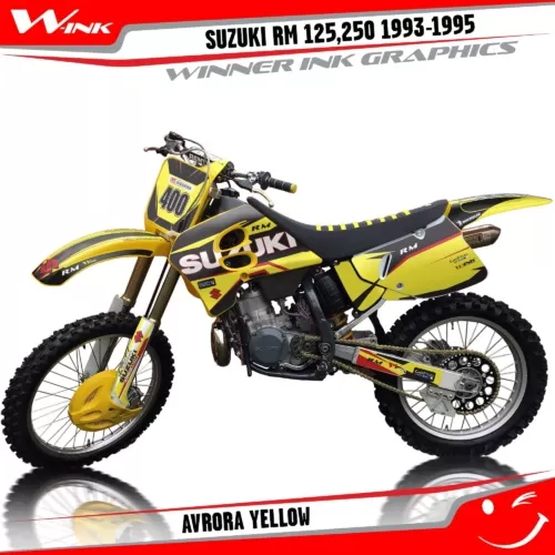 Suzuki-RM-125,250-1993-1994-1995-graphics-kit-and-decals-Avrora-Yellow