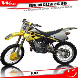Suzuki-RM-125,250-1993-1994-1995-graphics-kit-and-decals-Black
