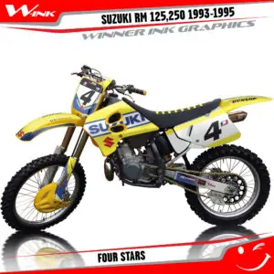 Suzuki-RM-125,250-1993-1994-1995-graphics-kit-and-decals-Four-Stars