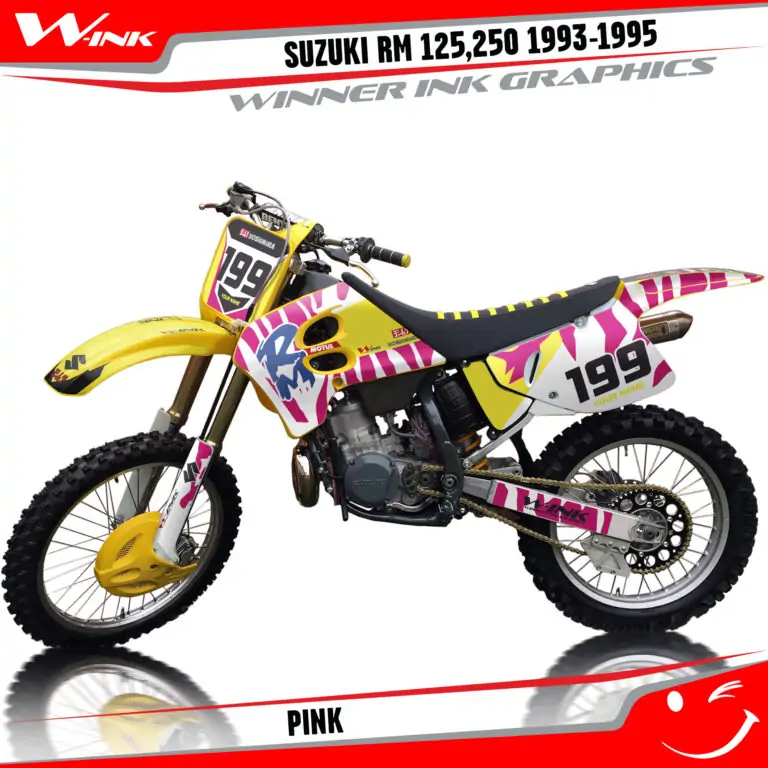 Suzuki-RM-125,250-1993-1994-1995-graphics-kit-and-decals-Pink