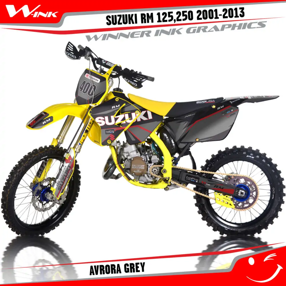 Suzuki-RM-125,250-2001-2002-2003-2004-2009-2010-2011-2012-2013-graphics-kit-and-decals-Avrora-Grey