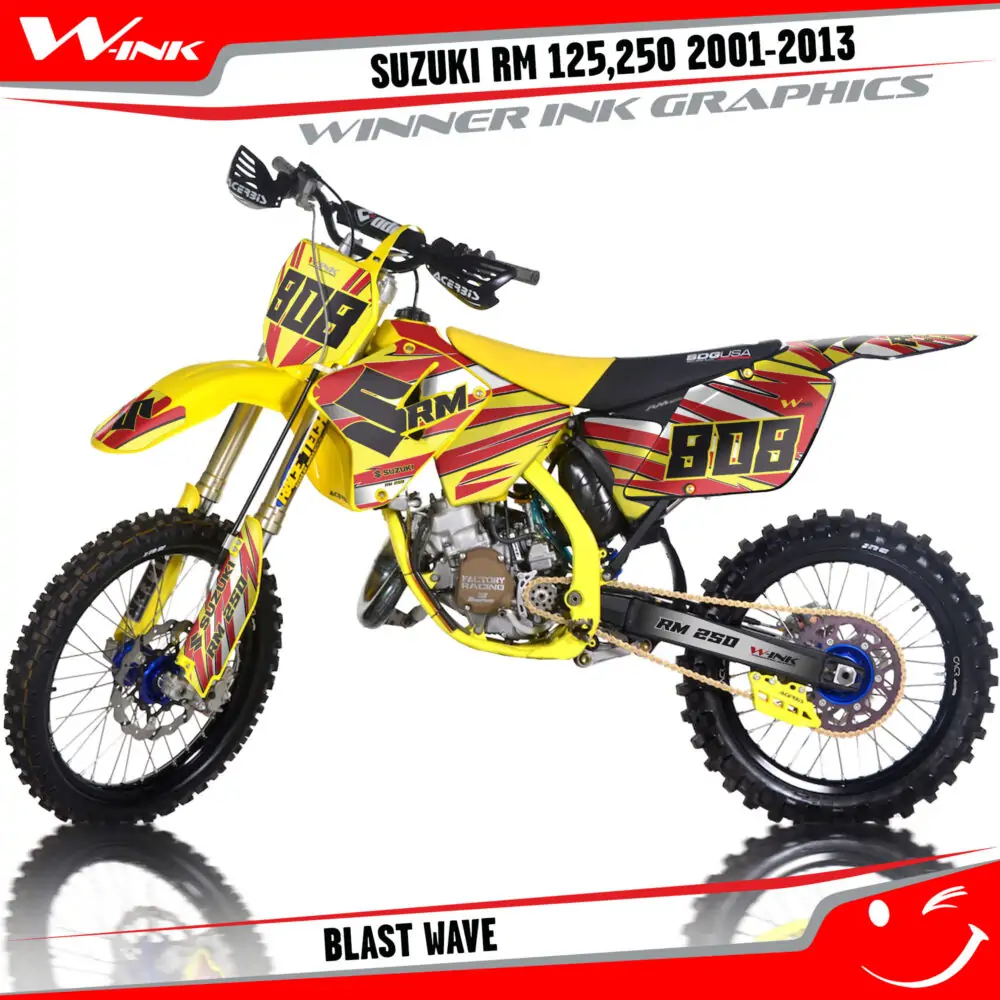 Suzuki-RM-125,250-2001-2002-2003-2004-2009-2010-2011-2012-2013-graphics-kit-and-decals-Blast-Wave