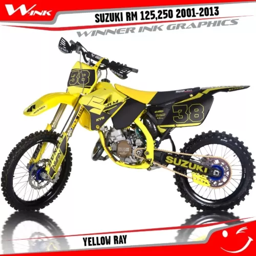 Suzuki-RM-125,250-2001-2002-2003-2004-2009-2010-2011-2012-2013-graphics-kit-and-decals-Yellow-Ray