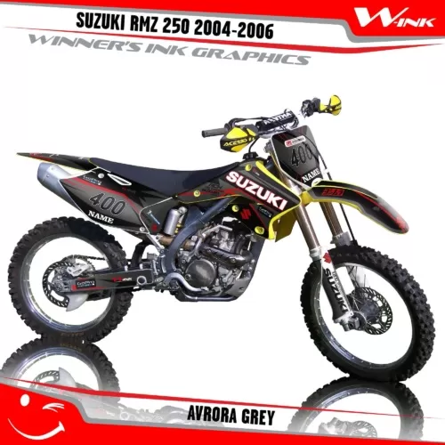 Suzuki-RMZ 250 2004-2005-2006-graphics-kit-and-decals-Avrora-Grey