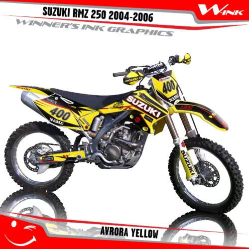 Suzuki-RMZ 250 2004-2005-2006-graphics-kit-and-decals-Avrora-Yellow