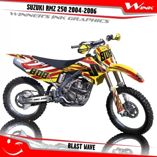 Suzuki-RMZ 250 2004-2005-2006-graphics-kit-and-decals-Blast-Wave