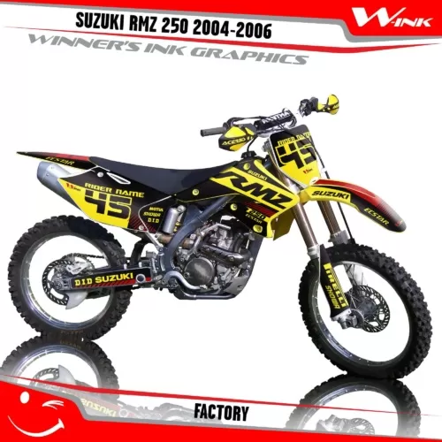 Suzuki-RMZ 250 2004-2005-2006-graphics-kit-and-decals-Factory