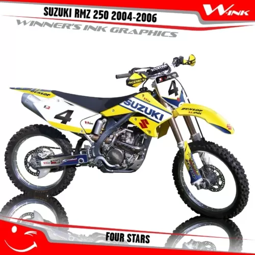 Suzuki-RMZ 250 2004-2005-2006-graphics-kit-and-decals-Four-Stars