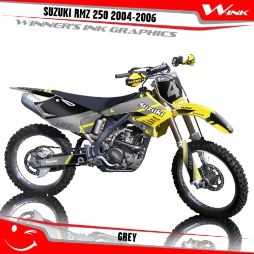 Suzuki-RMZ 250 2004-2005-2006-graphics-kit-and-decals-Grey