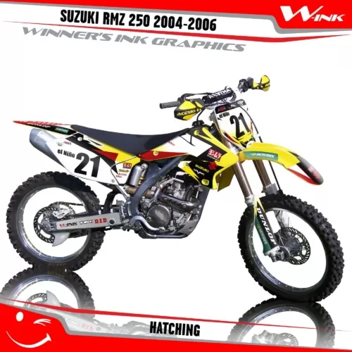 Suzuki-RMZ 250 2004-2005-2006-graphics-kit-and-decals-Hatching