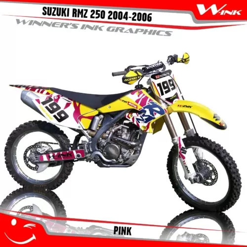 Suzuki-RMZ 250 2004-2005-2006-graphics-kit-and-decals-Pink