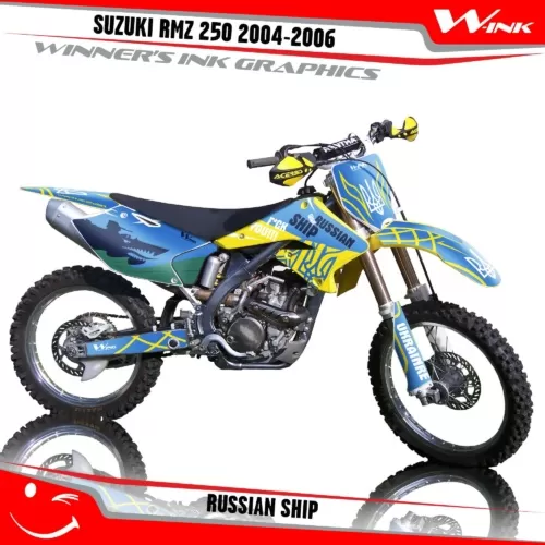 Suzuki-RMZ 250 2004-2005-2006-graphics-kit-and-decals-Russian-Ship