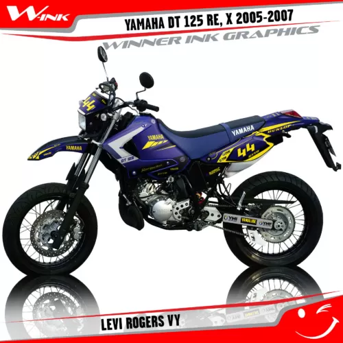 Yamaha-DT-125-RE-X-2005-2006-2007-graphics-kit-and-decals-Levi-Rogers-VY