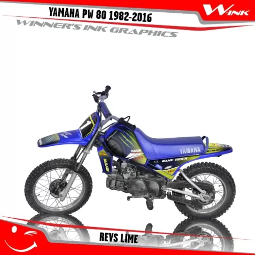 Yamaha-PW-80-1982-1983-1984-1985-2012-2013-2014-2015-2016-graphics-kit-and-decals-Revs-Lime
