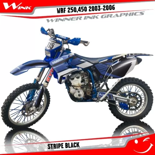Yamaha-WRF-250-2003-2004-2005-WRF-450-2003-2004-2005-2006-graphics-kit-and-decals-Stripe-Black