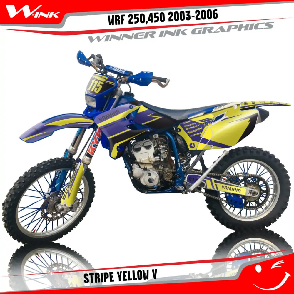 Yamaha-WRF-250-2003-2004-2005-WRF-450-2003-2004-2005-2006-graphics-kit-and-decals-Stripe-Yellow-V