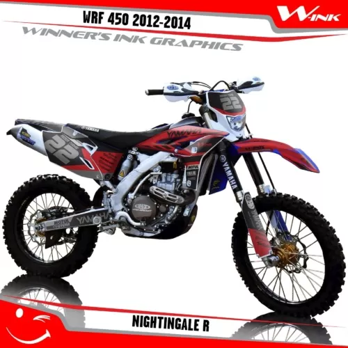 Yamaha-WRF 450 2012-2014-graphics-kit-and-decals-with-design-Nightingale-R