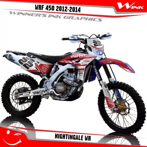 Yamaha-WRF 450 2012-2014-graphics-kit-and-decals-with-design-Nightingale-WR
