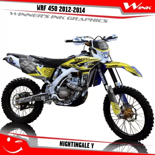 Yamaha-WRF 450 2012-2014-graphics-kit-and-decals-with-design-Nightingale-Y