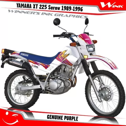 Yamaha-XT-225-Serow-1989--1990-1991-1992-1993-1994-1995-1996-graphics-kit-and-decals-Genuine-Purple