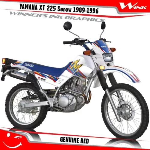 Yamaha-XT-225-Serow-1989--1990-1991-1992-1993-1994-1995-1996-graphics-kit-and-decals-Genuine-Red