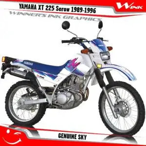 Yamaha-XT-225-Serow-1989--1990-1991-1992-1993-1994-1995-1996-graphics-kit-and-decals-Genuine-Sky