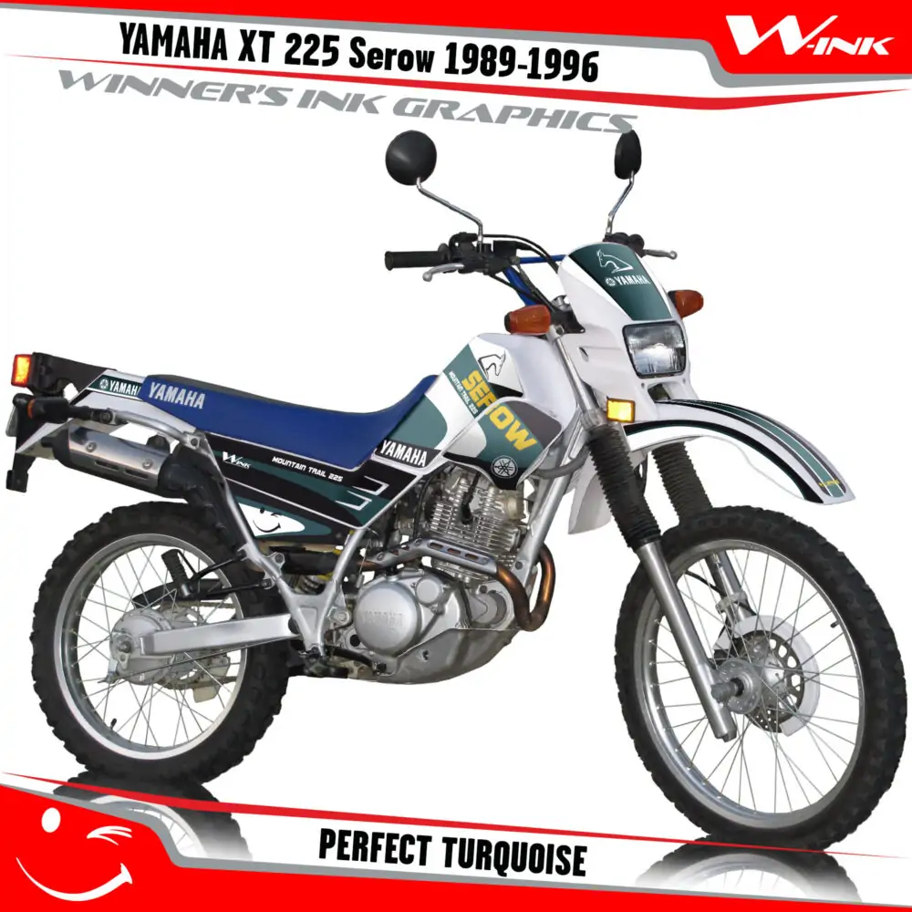 Yamaha-XT-225-Serow-1989--1990-1991-1992-1993-1994-1995-1996-graphics-kit-and-decals-Perfect-Turquoise