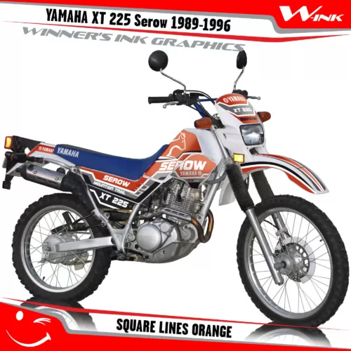 Yamaha-XT-225-Serow-1989--1990-1991-1992-1993-1994-1995-1996-graphics-kit-and-decals-Square-Lines-Orange
