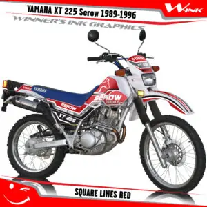 Yamaha-XT-225-Serow-1989--1990-1991-1992-1993-1994-1995-1996-graphics-kit-and-decals-Square-Lines-Red