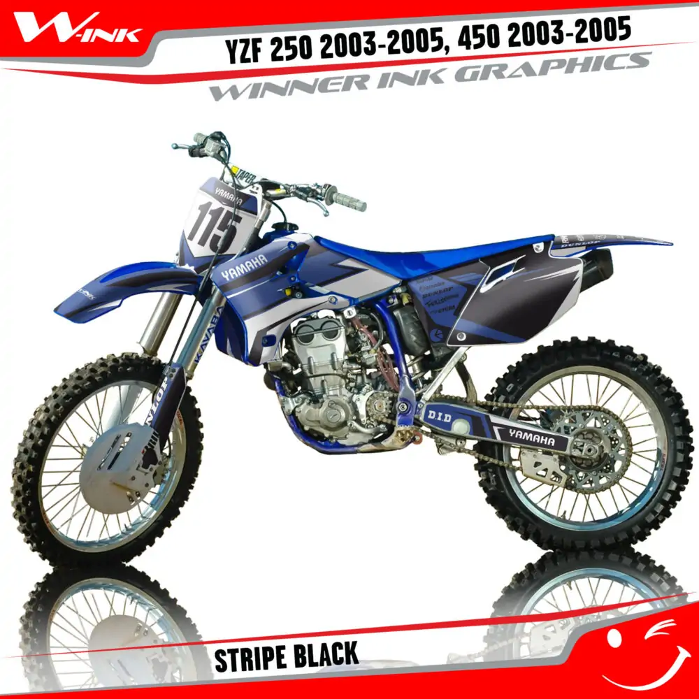 Yamaha-YZF-250-450-2003-2004-2005-graphics-kit-and-decals-Stripe-Black