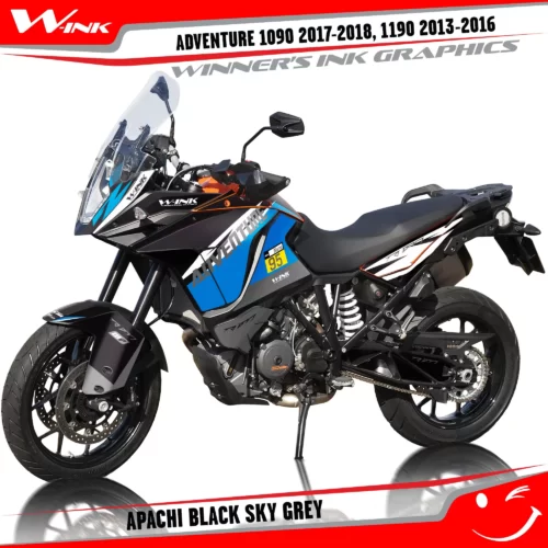 KTM-Adventure-1090-2017-2018-2019-1190-2013-2014-2015-2016-graphics-kit-and-decals-with-designs-Apachi-Black-Sky-Grey