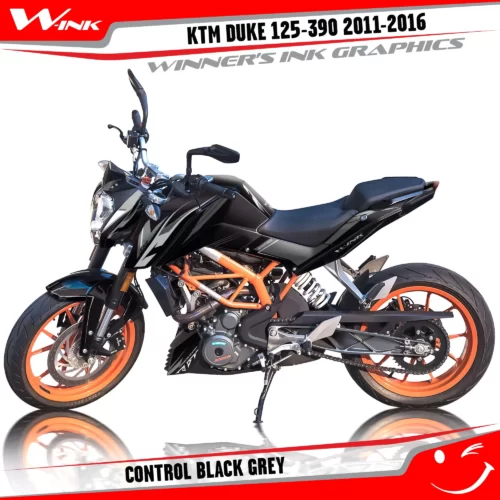 KTM-DUKE-125-200-250-390-2011-2012-2013-2014-2015-2016-graphics-kit-and-decals-Control-Black-Grey