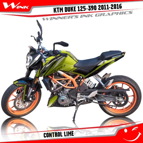 KTM-DUKE-125-200-250-390-2011-2012-2013-2014-2015-2016-graphics-kit-and-decals-Control-Lime