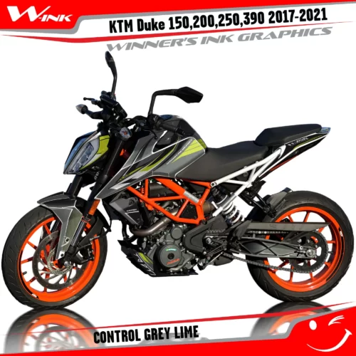 KTM-Duke-125-200-250-390-2017-2018-2019-2020-2021-2022-graphics-kit-and-decals-Control-Grey-Lime