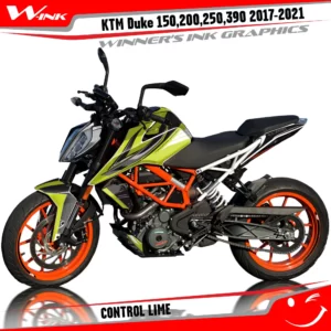 KTM-Duke-125-200-250-390-2017-2018-2019-2020-2021-2022-graphics-kit-and-decals-Control-Lime