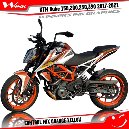 KTM-Duke-125-200-250-390-2017-2018-2019-2020-2021-2022-graphics-kit-and-decals-Control-Mix-Orange-Yellow
